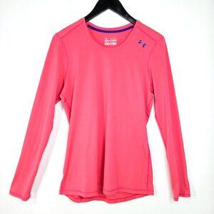 Under Armour Made in USA Salmon Pink Heat Gear Long Sleeve Active Shirt